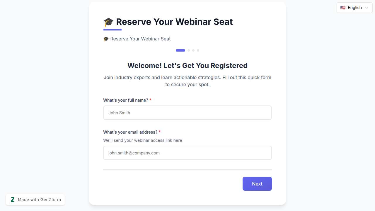 {"en":"Webinar Registration Form Template","fr":"Modèle de formulaire d'inscription au webinaire","de":"Webinar-Registrierungsformular-Vorlage"}