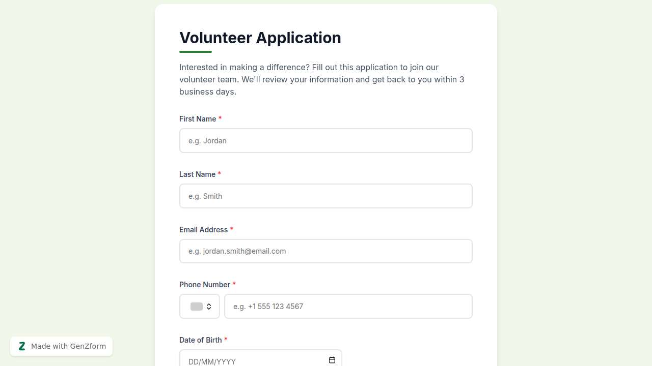 {"en":"Volunteer Application Form Template for Nonprofits and Community Organizations"}