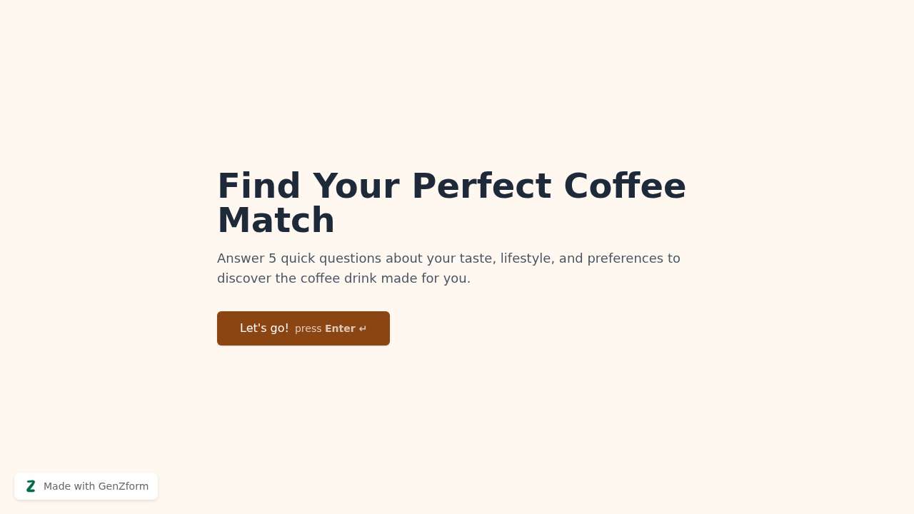 {"en":"Perfect Coffee Recommendation Quiz Template"}