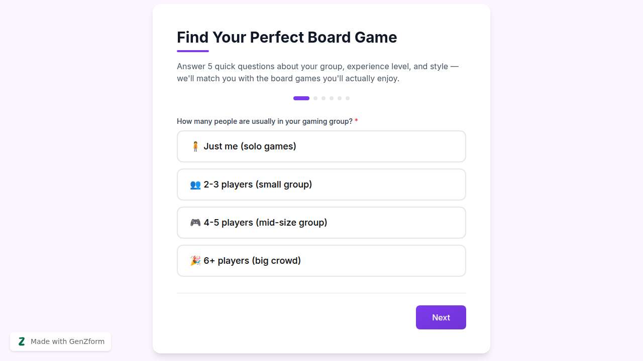{"en":"Board Game Recommendation Quiz Template"}