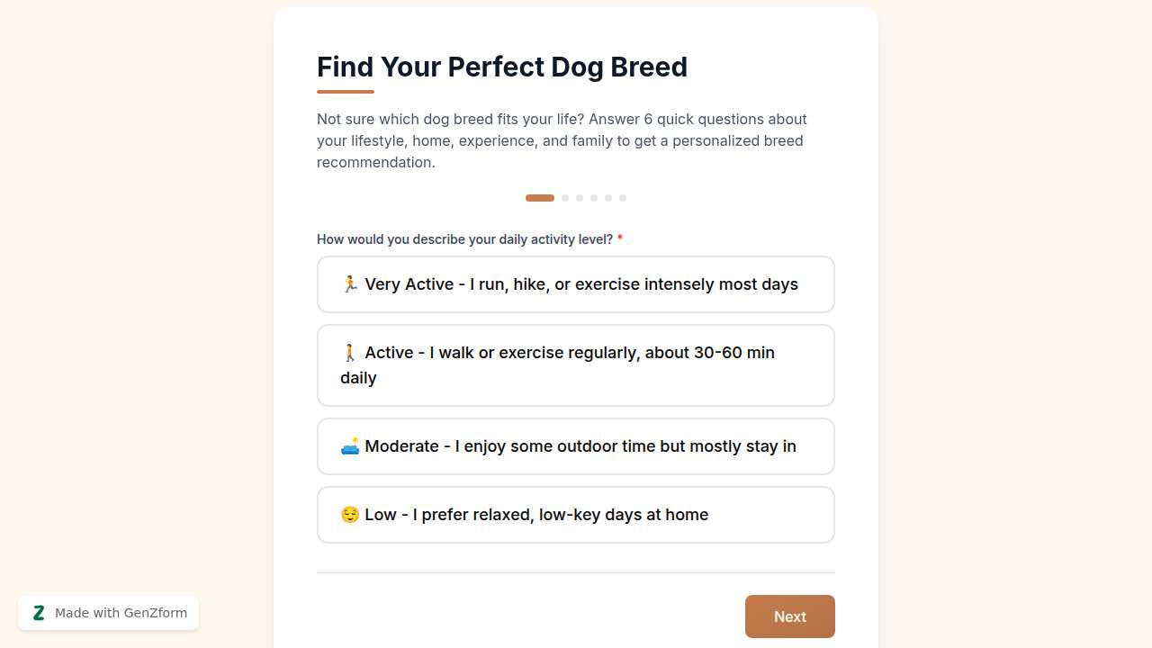 {"en":"Dog Breed Recommendation Quiz Template"}