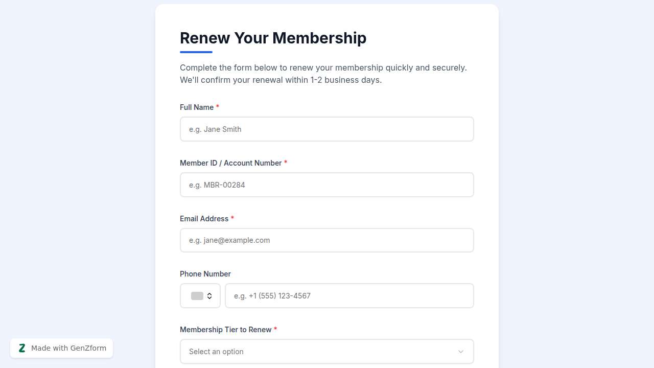 {"en":"Membership Renewal Form Template"}
