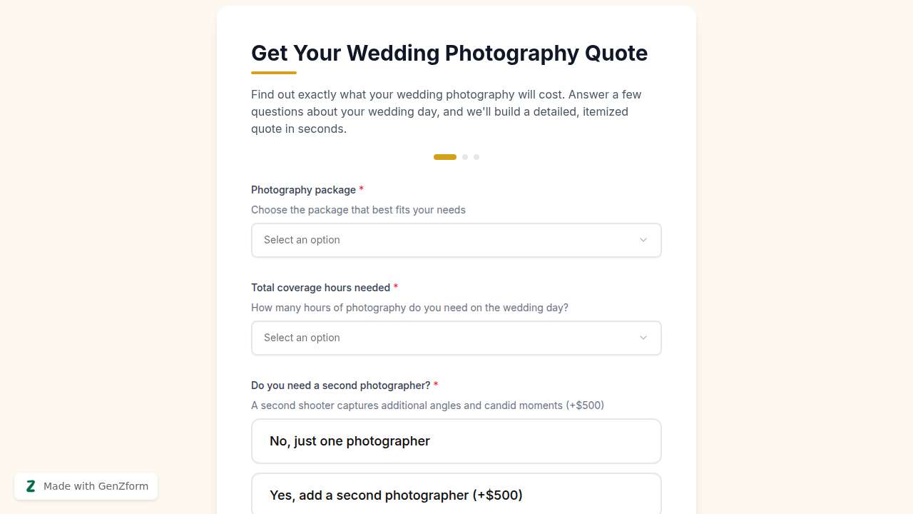 {"en":"Wedding Photography Pricing Calculator"}